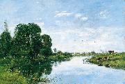 Eugene Boudin The River Touques at Saint Arnoult oil painting picture wholesale